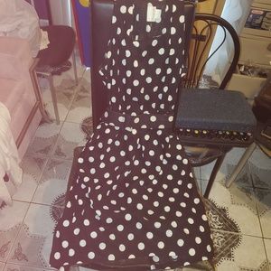 Incognito Belted Pocketed Polka Dot Dress 7/8